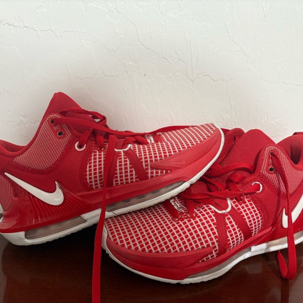 Nike Red and White basketball Shoes
